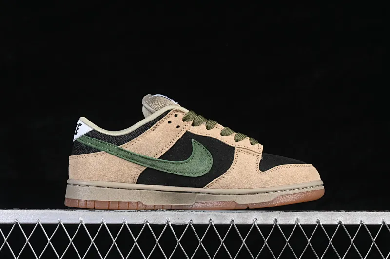 All Categories Nk SB Dunk Series Nk SB Dunk Low Low-top sneakers Nike SB Dunk Low Khaki black and green hook Low-top casual sneakers HJ0367-200